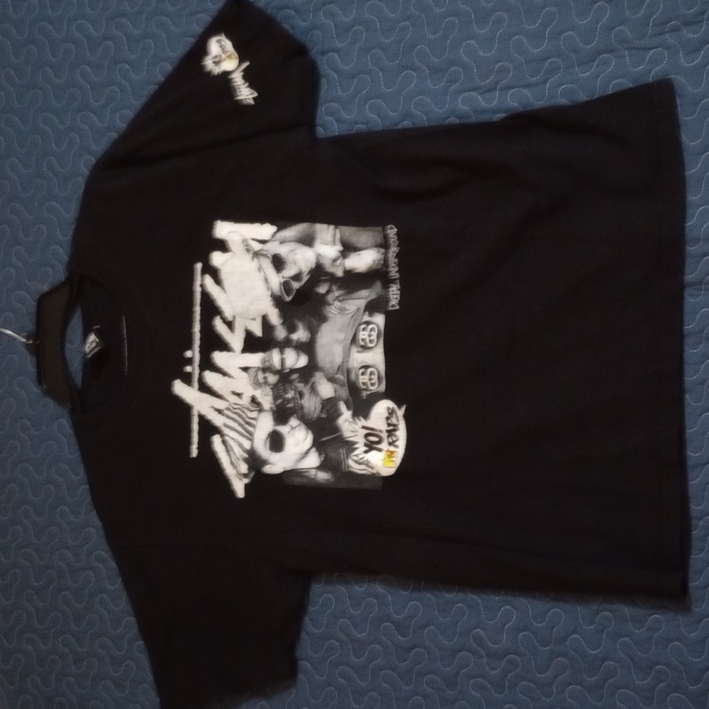 Black MTV T-shirt Stussy featuring Digital Underground